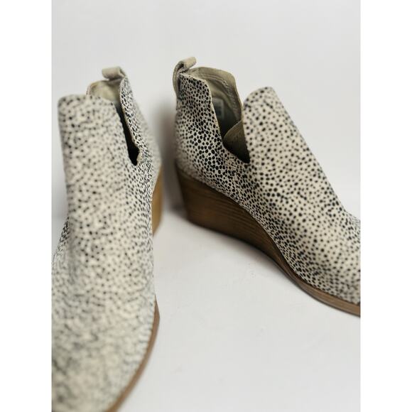 Suede Cheetah Print TOMS Sz 9 Womens Kallie Wedge Bootie Shoe Boot Boho - Picture 7 of 11